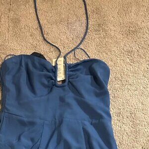 Blue Abercrombie Halter Maxi Dress --NWT!!